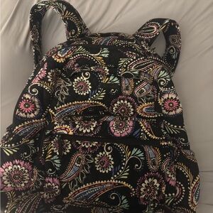 Vera Bradley Floral Patterned Black Backpack